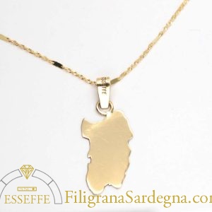 Ciondolo Sardegna in oro (modello piccolo)