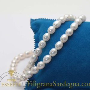 Collana perle ovali